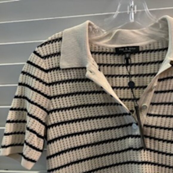 NWT RAG AND BONE VIOLA STRIPED POLO - Picture 5 of 11